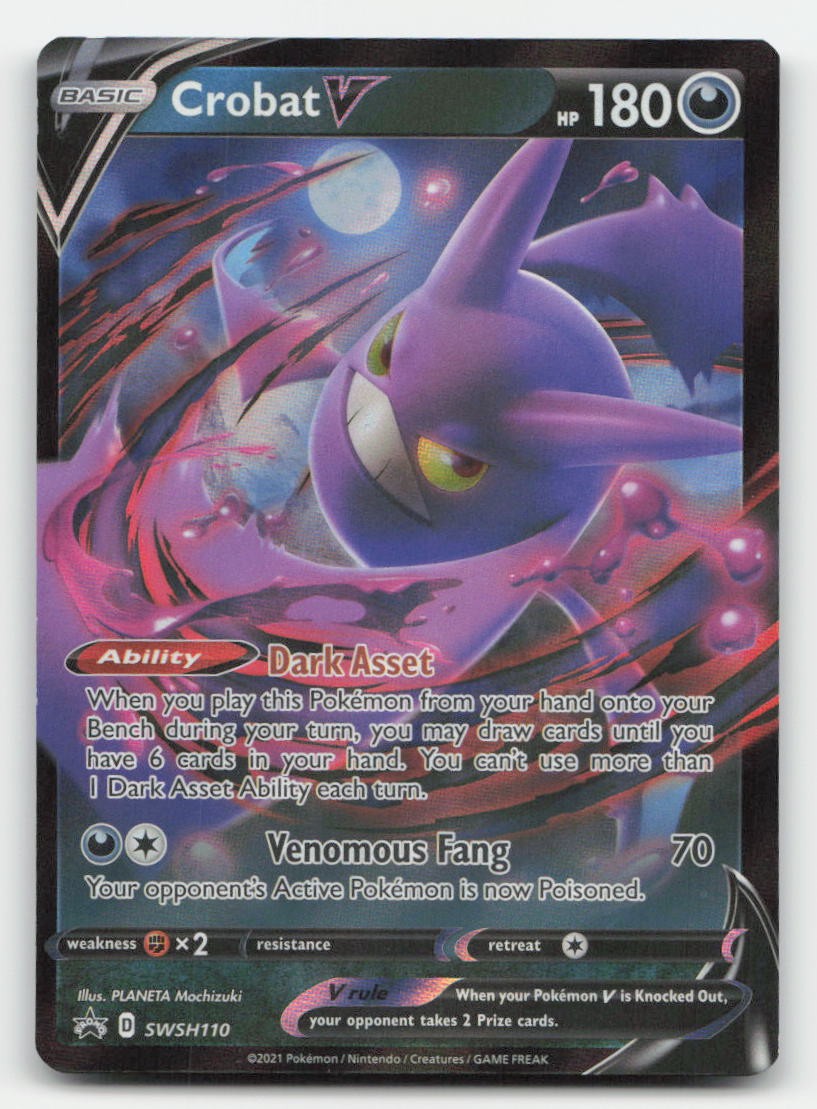 Crobat V Holo Sword & Shield Promo SWSH110 P Pokemon NM