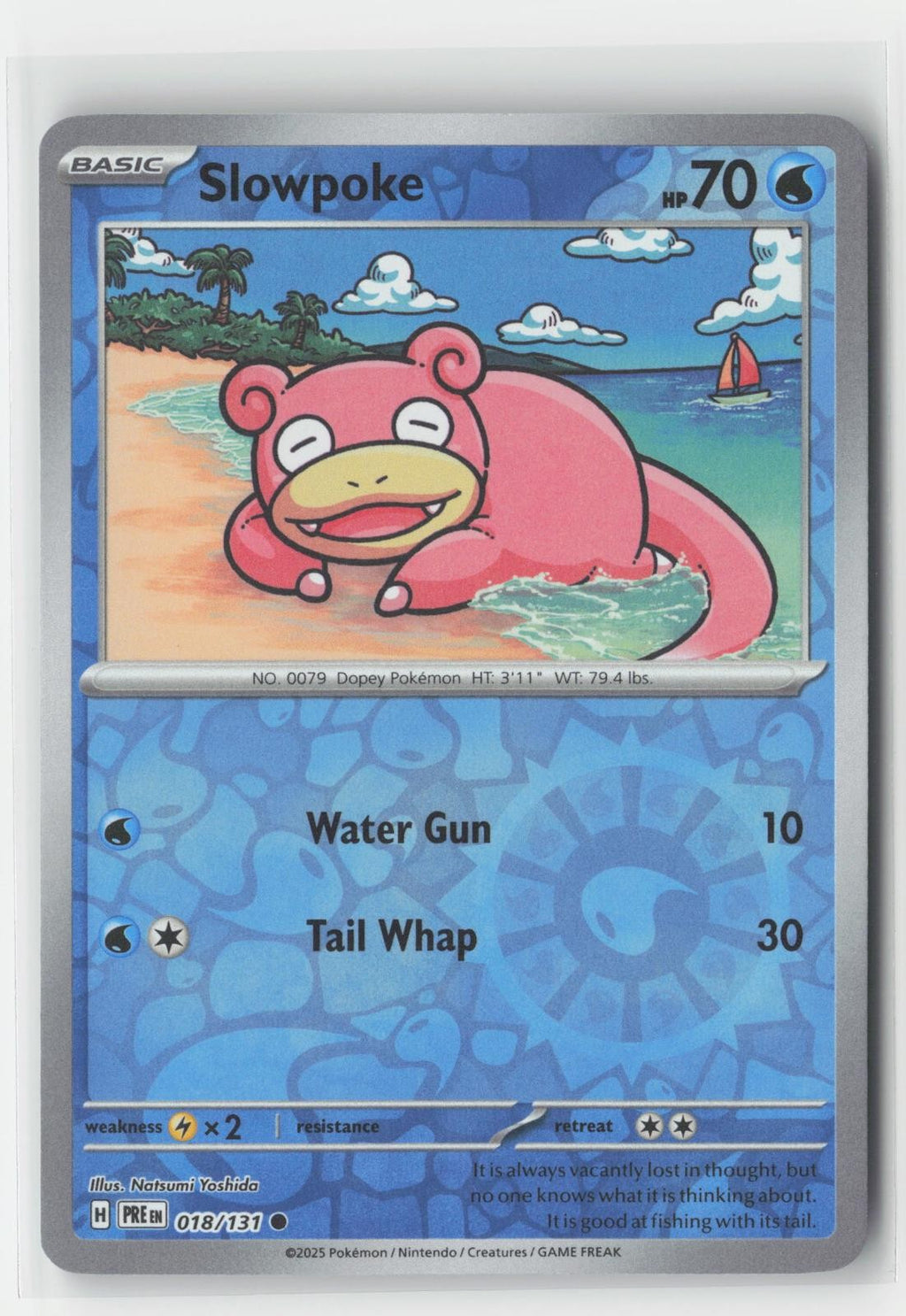 Slowpoke Reverse Holo Prismatic Evolutions 018/131 C Pokemon NM