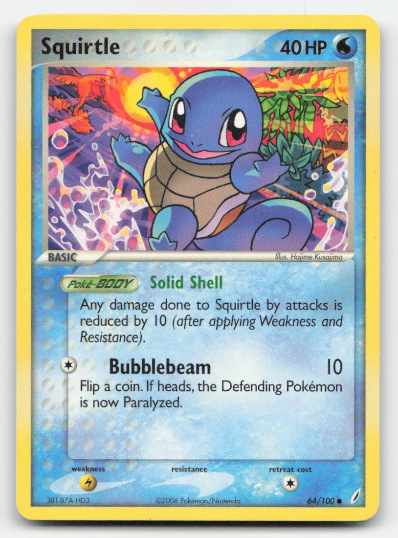 Squirtle Crystal Guardians 64/100 C Pokemon HP