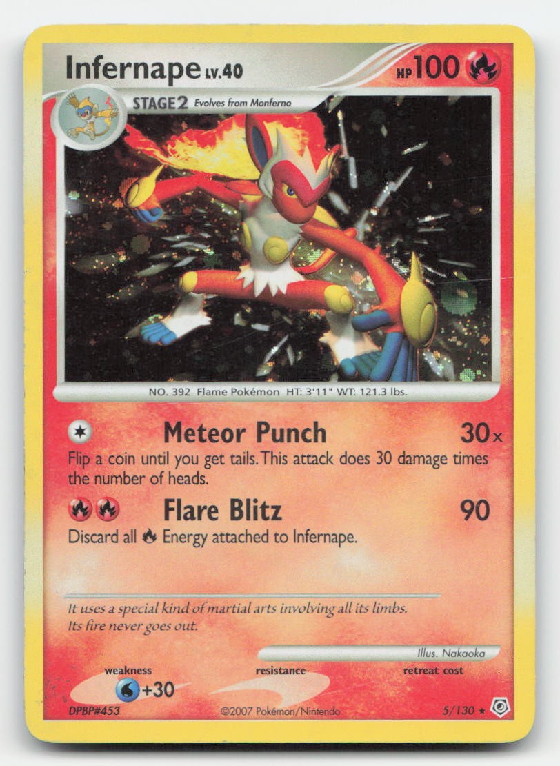 Infernape Holo Diamond & Pearl 5/130 R Pokemon HP