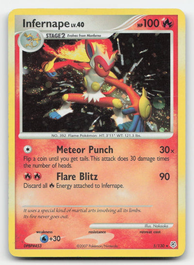 Infernape Holo Diamond & Pearl 5/130 R Pokemon HP