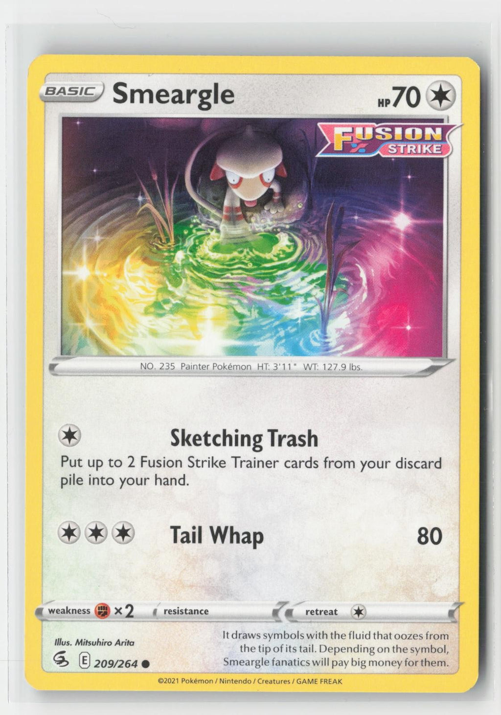 Smeargle Fusion Strike 209/264 C Pokemon LP