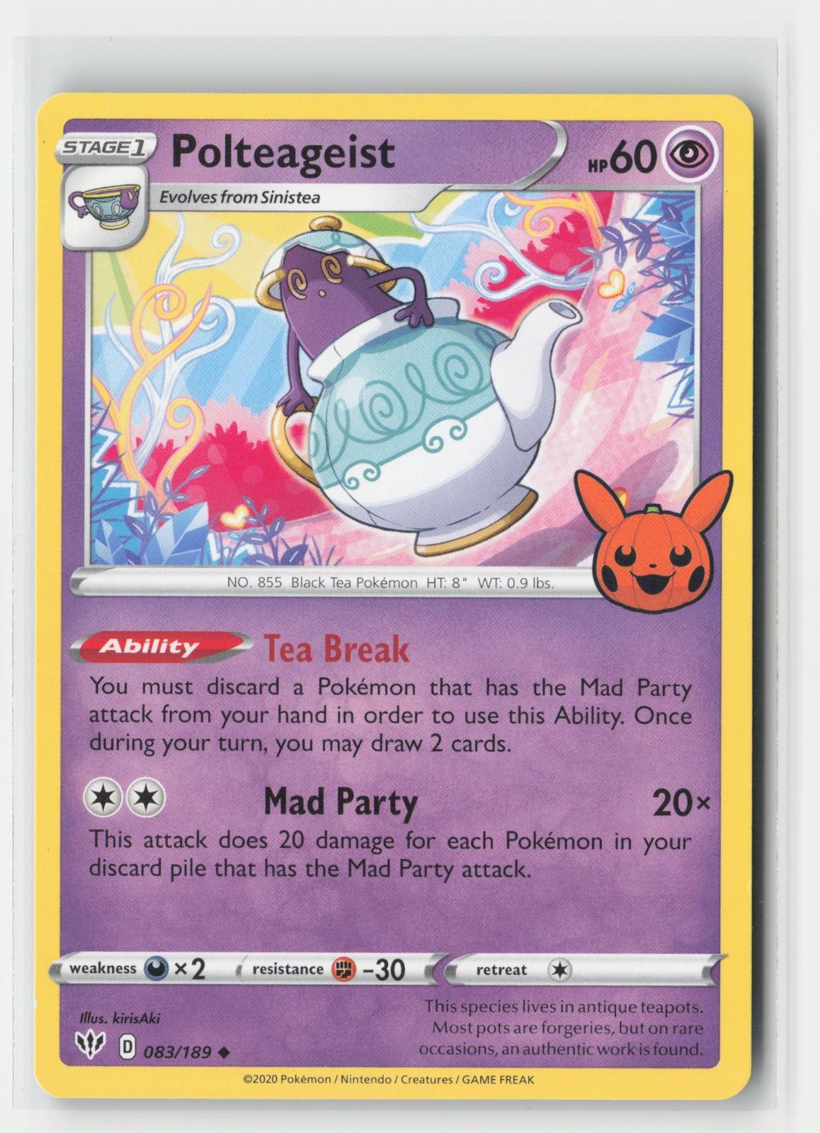 Polteageist Trick or Trade BOOster 083/189 P Pokemon LP