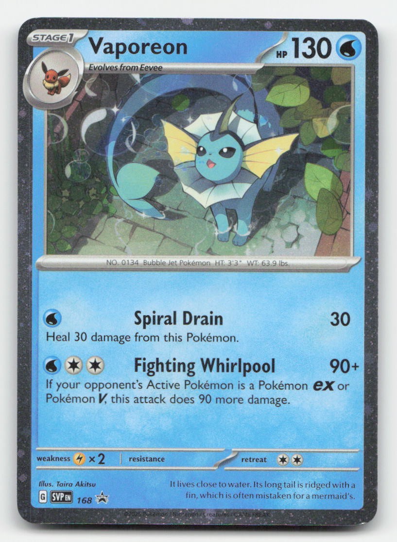Vaporeon (Cosmos Holo) Holo Scarlet & Violet Promo 168 P Pokemon LP