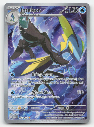 Inteleon Holo Mega Evolution 142/132 Illustration Rare Pokemon NM