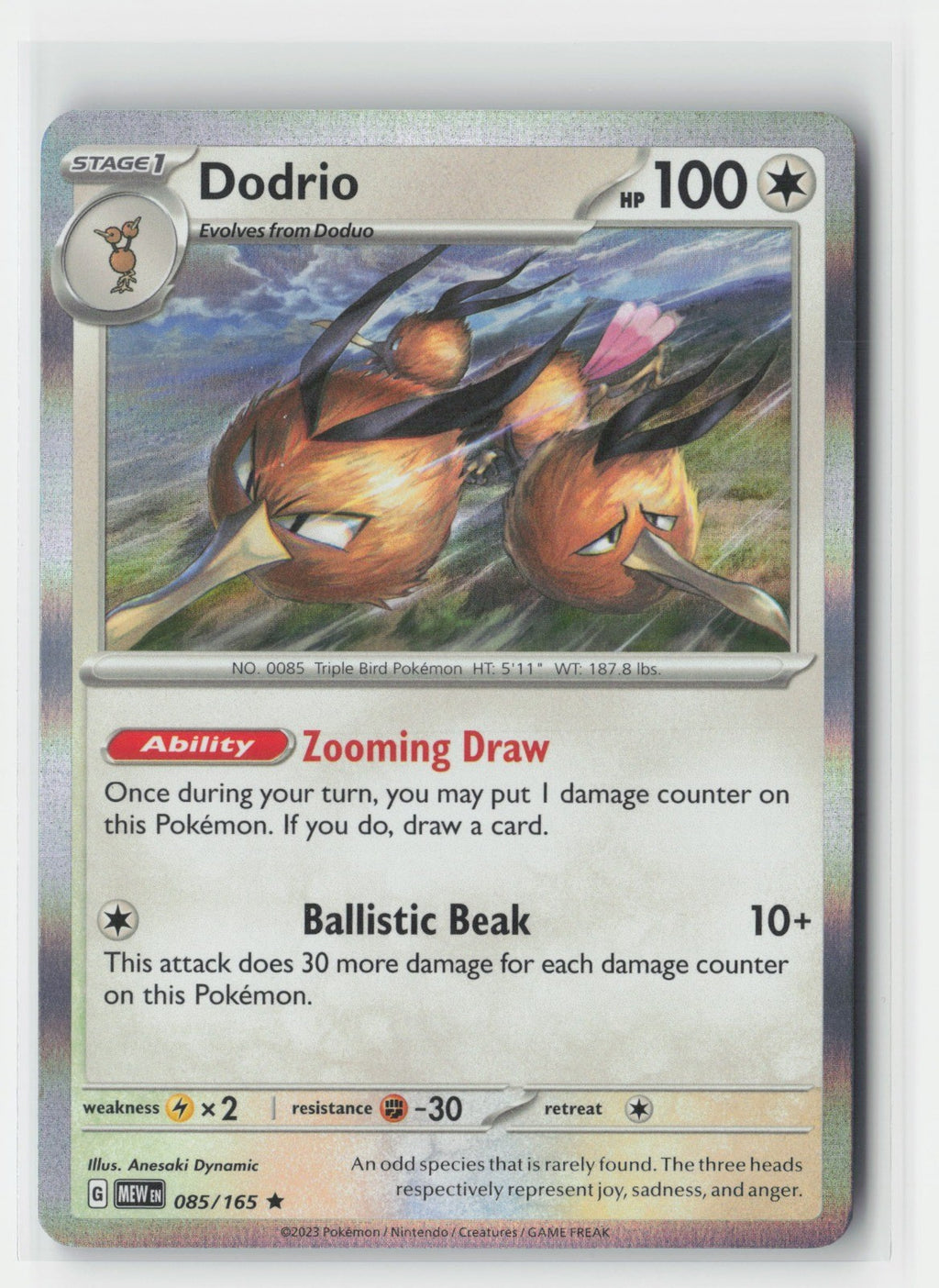 Dodrio Holo SV: Scarlet & Violet 151 MEW 085/165