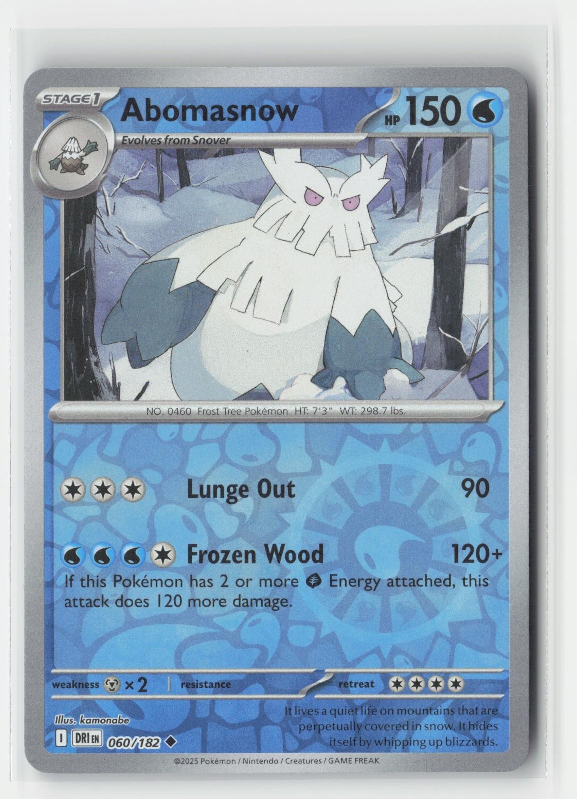 Abomasnow Reverse Holo Destined Rivals 060/182 UC Pokemon NM