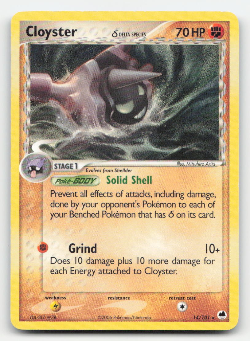 Cloyster Dragon Frontiers 14/101 R Pokemon HP