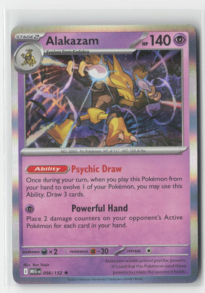 Alakazam Holo Mega Evolution 056/132 R Pokemon NM