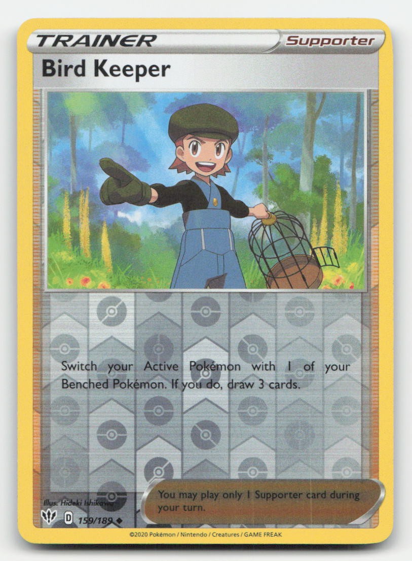 Bird Keeper Reverse Holo Darkness Ablaze 159/189 UC Pokemon NM
