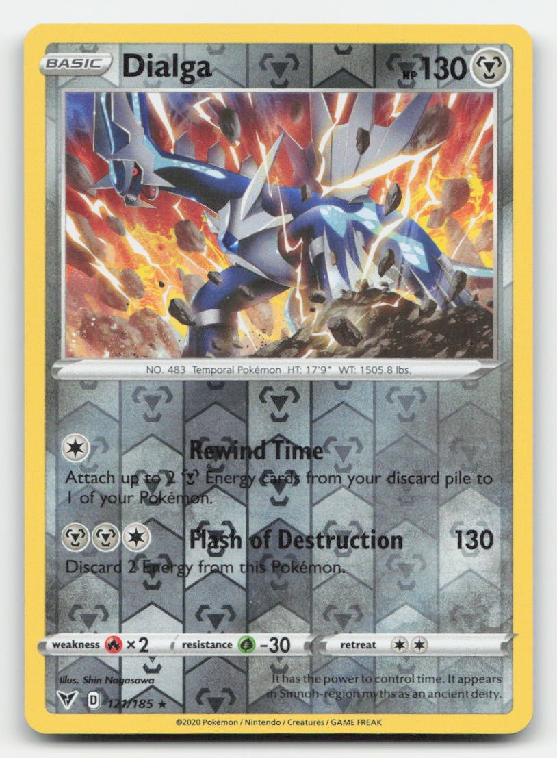 Dialga Reverse Holo Holo Vivid Voltage 121/185 R Pokemon NM