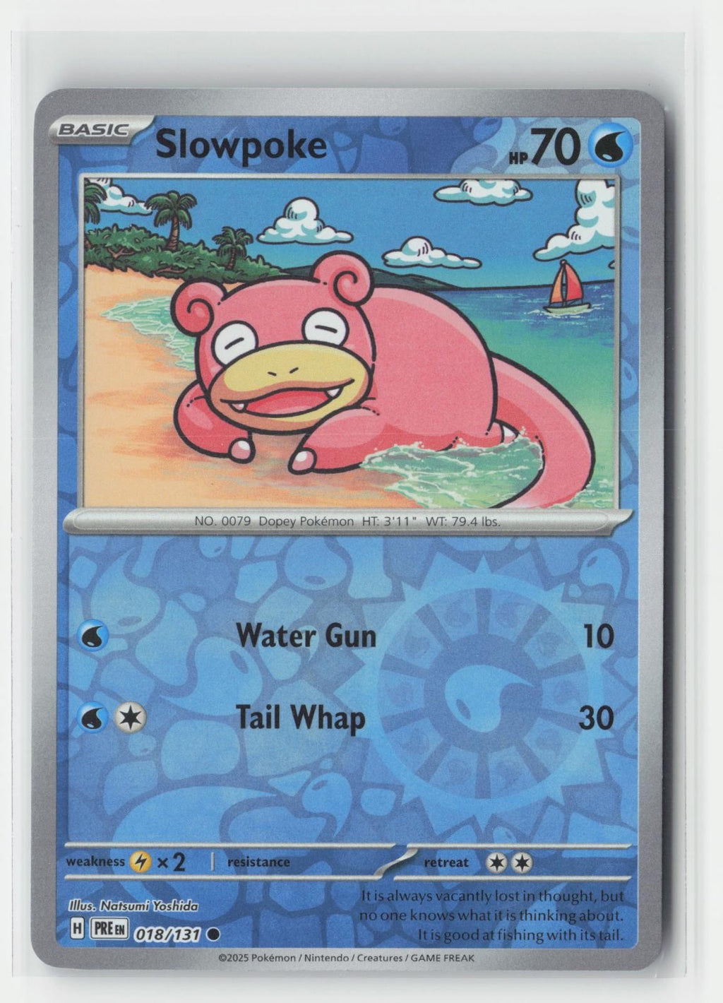 Slowpoke Prismatic Evolutions 018/131 C Pokemon Reverse Holo NM