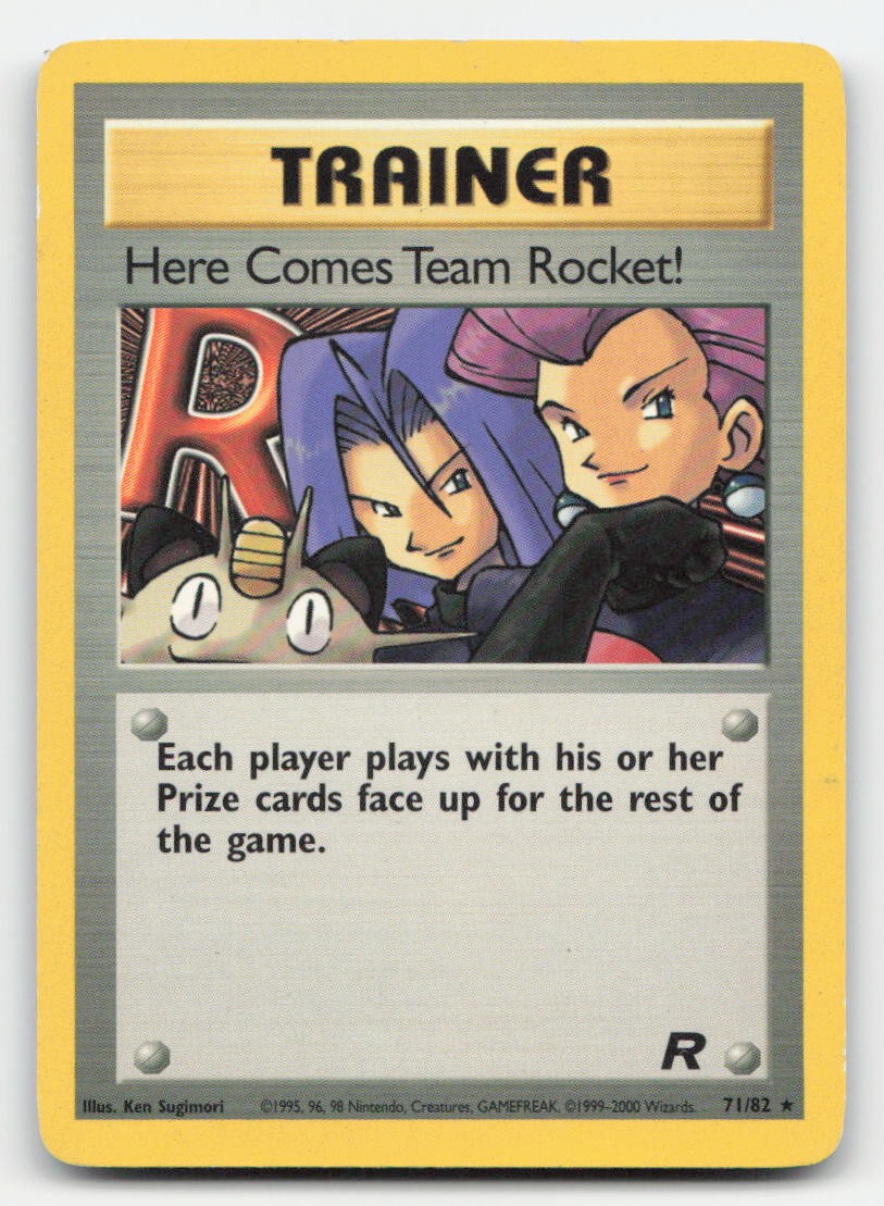 Here Comes Team Rocket! Unlimited Team Rocket 71/82 R Pokemon MP