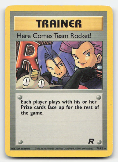 Here Comes Team Rocket! Unlimited Team Rocket 71/82 R Pokemon MP