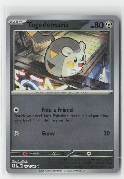 Togedemaru Reverse Holo ME02: Phantasmal Flames PFL 073/094 Pokemon TCG