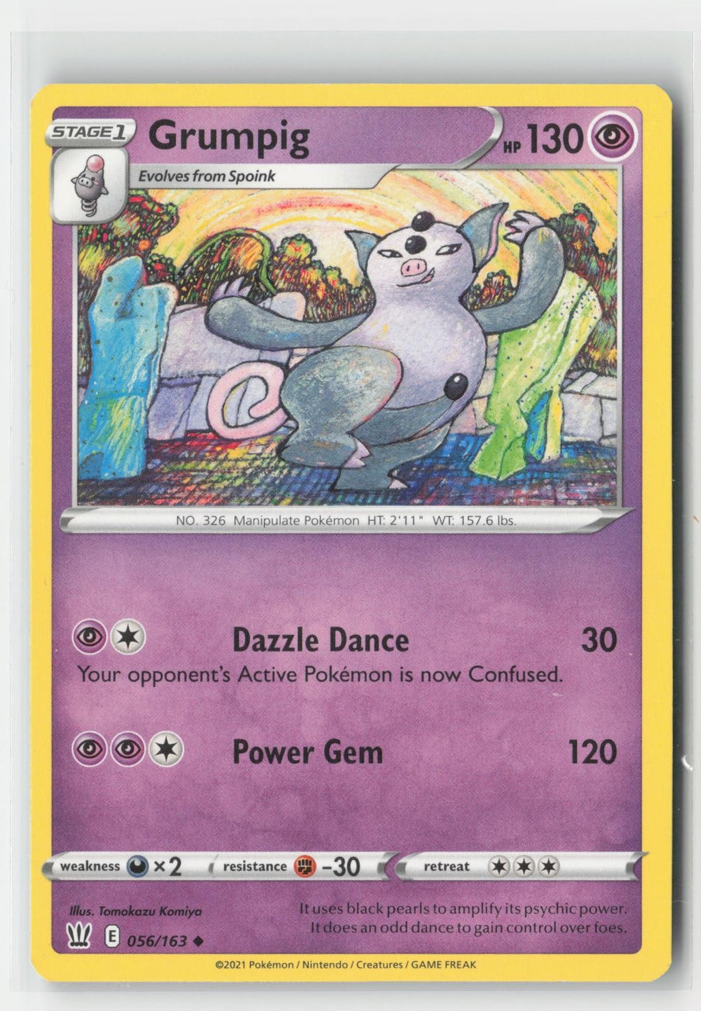 Grumpig Battle Styles 056/163 UC Pokemon MP