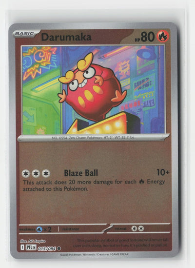 Darumaka Reverse Holo Phantasmal Flames 015/094 C Pokemon NM