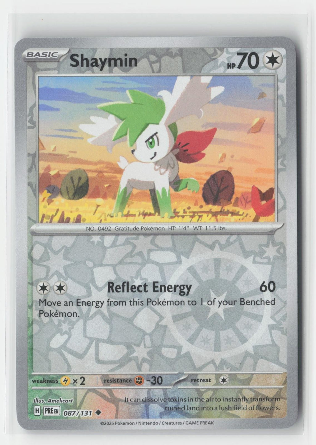 Shaymin Reverse Holo Prismatic Evolutions 087/131 UC Pokemon NM