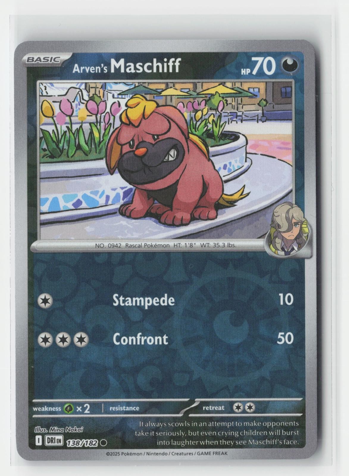 Arven's Maschiff Reverse Holo Destined Rivals 138/182 C Pokemon NM
