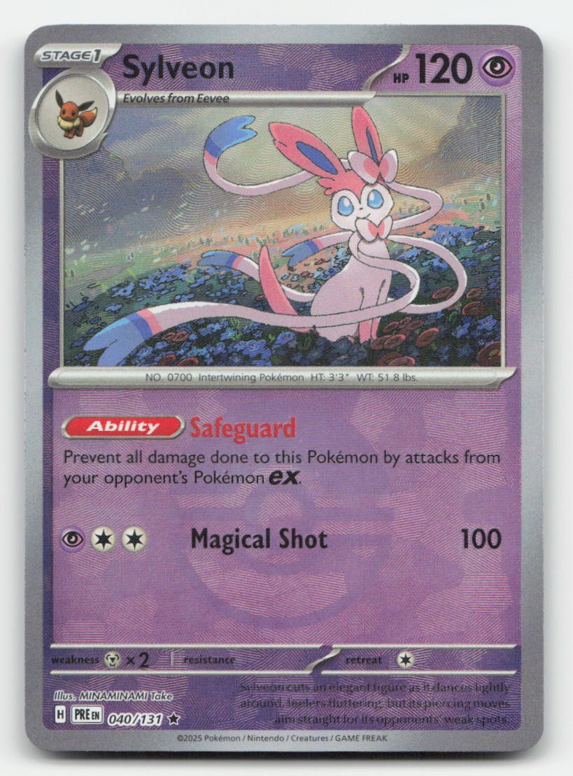 Sylveon (Poke Ball Pattern) Holo Prismatic Evolutions 040/131 R Pokemon NM
