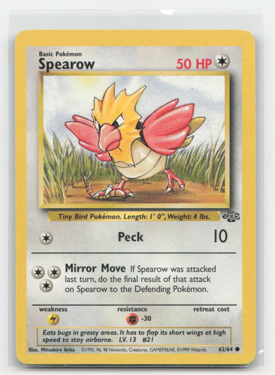 Spearow Jungle 62/64 C Pokemon MP