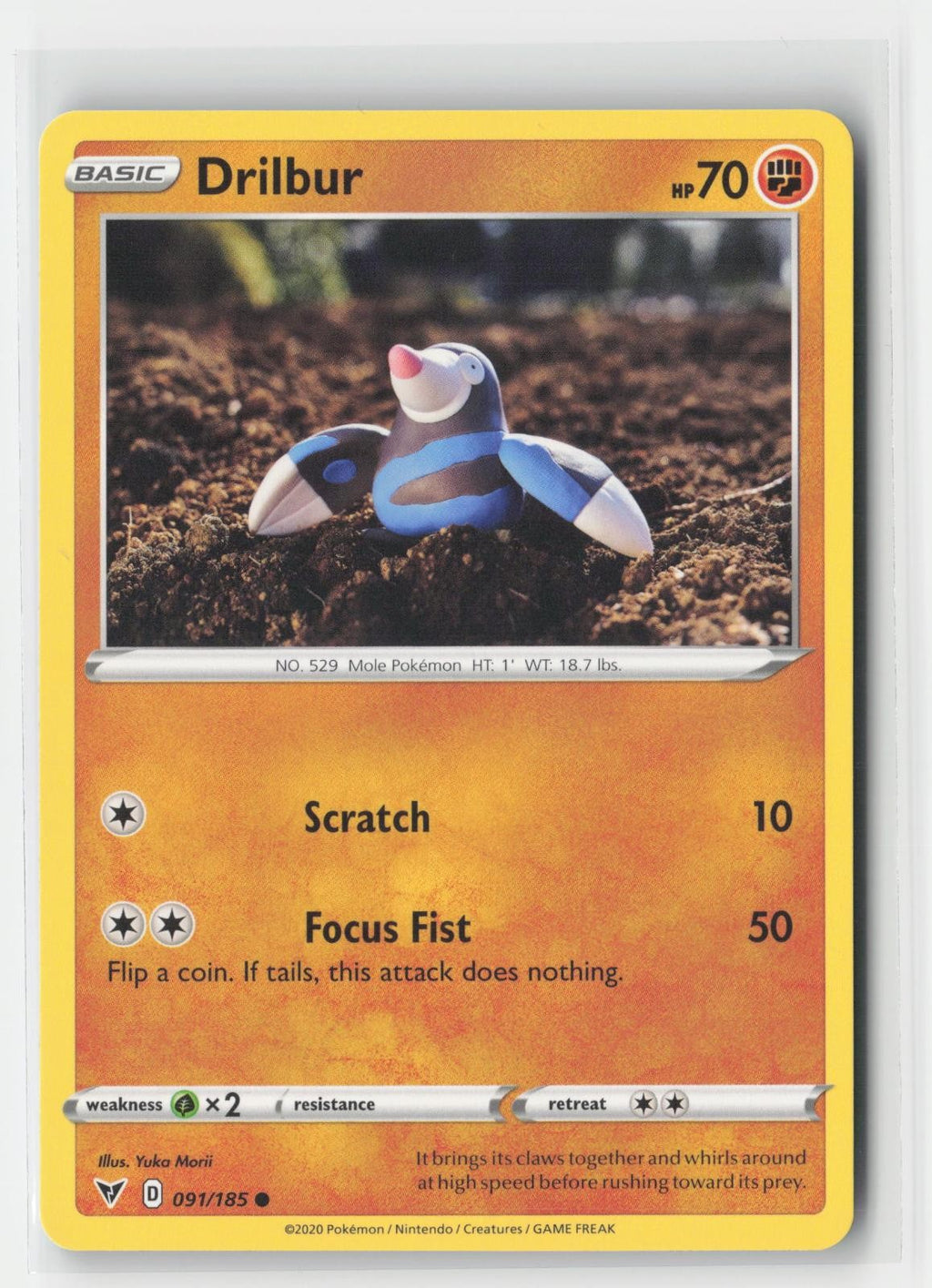 Drilbur Vivid Voltage 091/185 C Pokemon NM