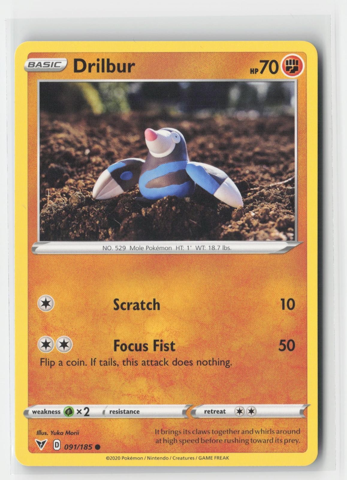 Drilbur Vivid Voltage 091/185 C Pokemon NM