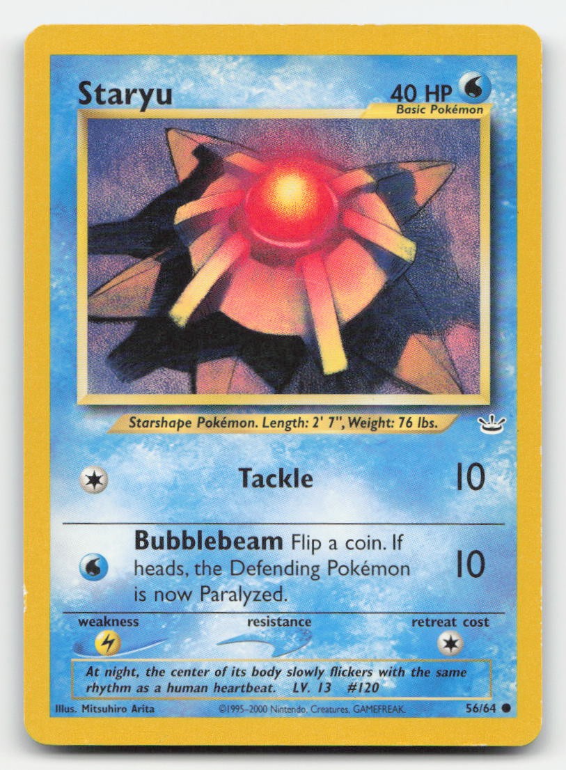 Staryu Unlimited Neo Revelation 56/64 C Pokemon LP