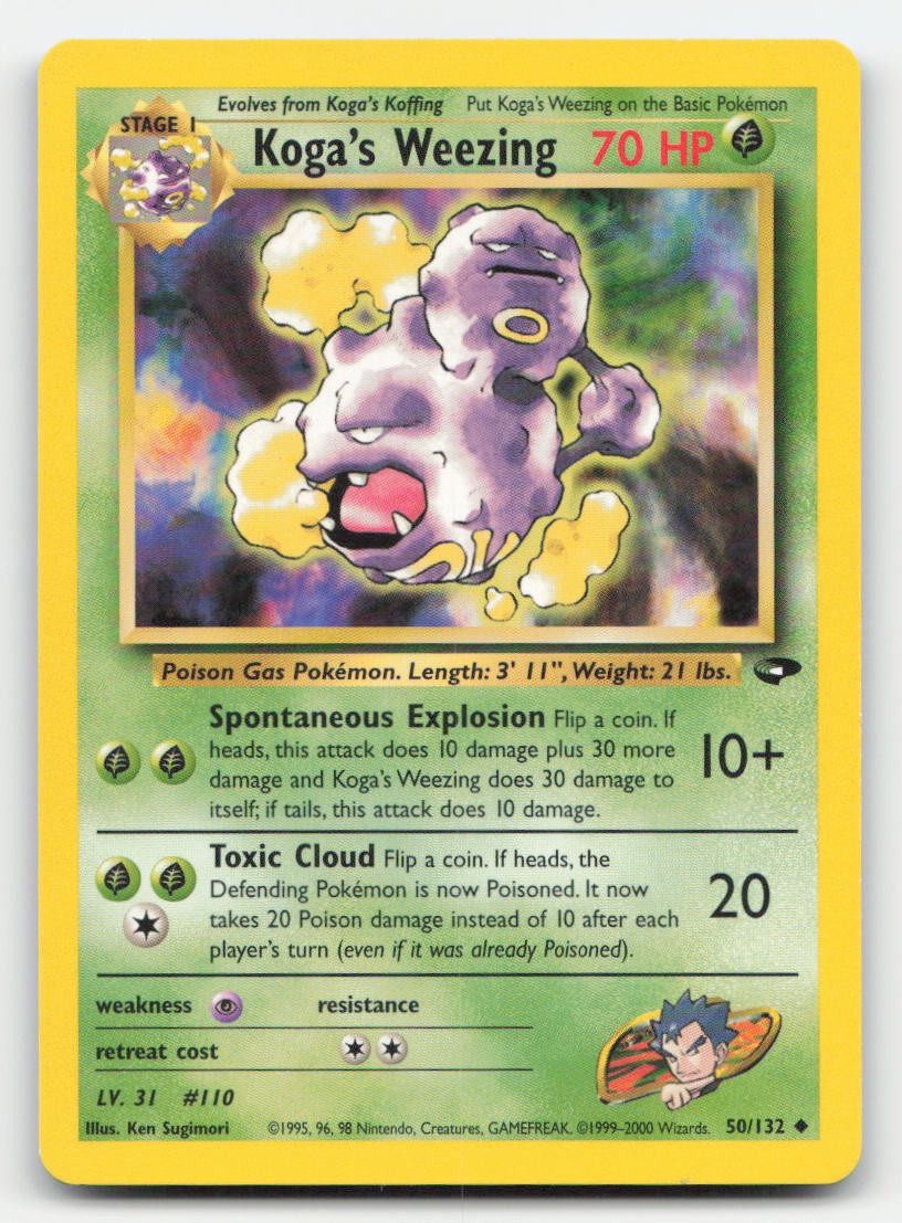 Koga's Weezing Unlimited Gym Challenge 50/132 UC Pokemon LP