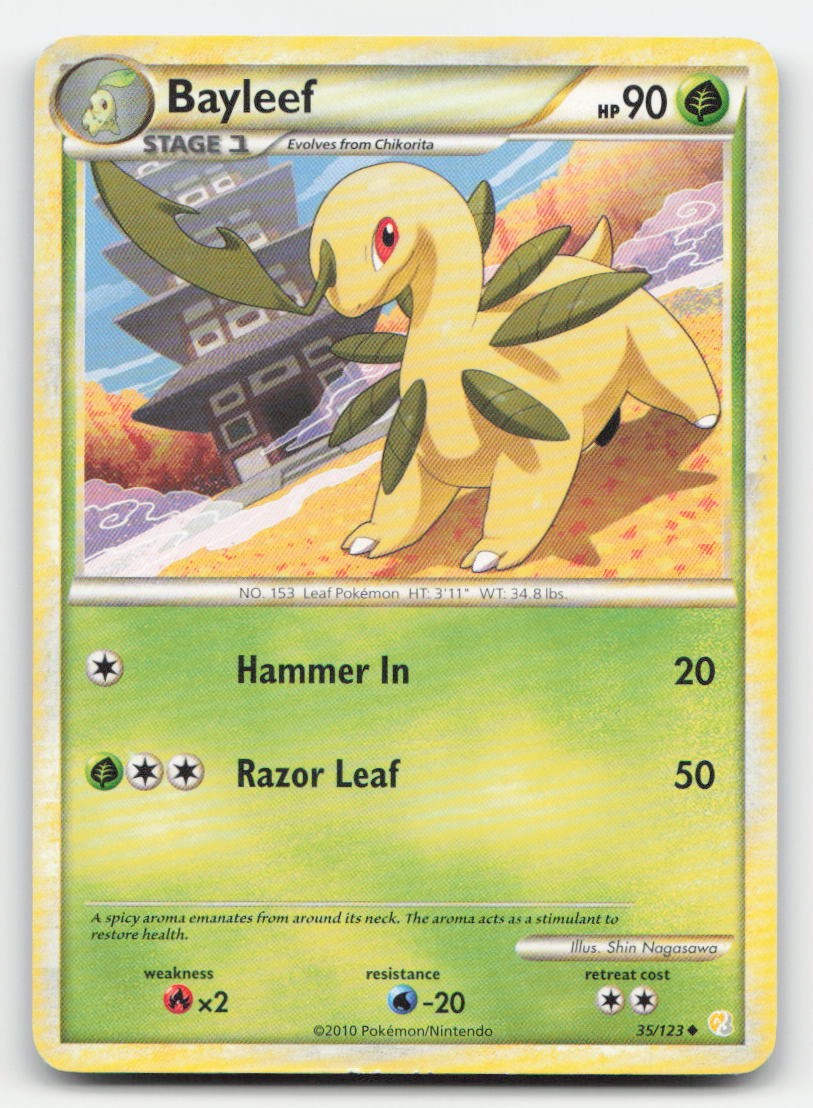 Bayleef HeartGold & SoulSilver 35/123 UC Pokemon MP