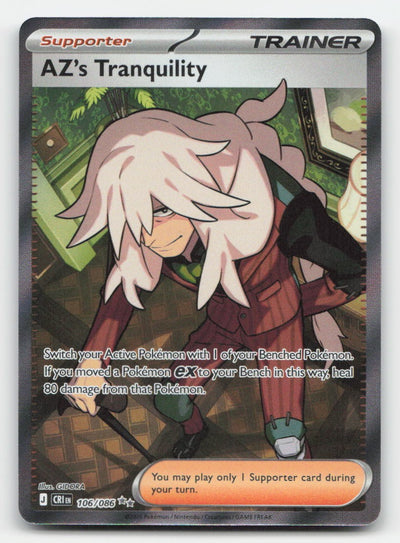 AZ's Tranquility Holo Chaos Rising 106/086 Ultra Rare Pokemon NM