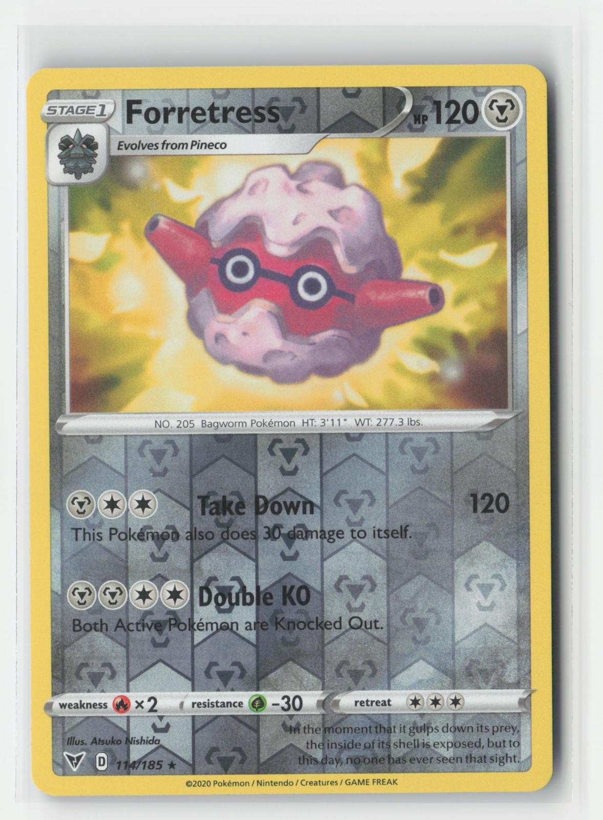 Forretress Vivid Voltage 114/185 R Pokemon Reverse Holo NM