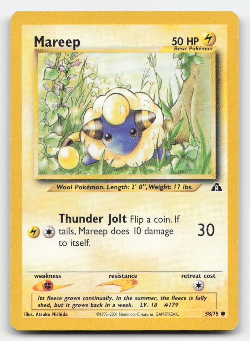 Mareep Unlimited Neo Discovery 58/75 C Pokemon MP