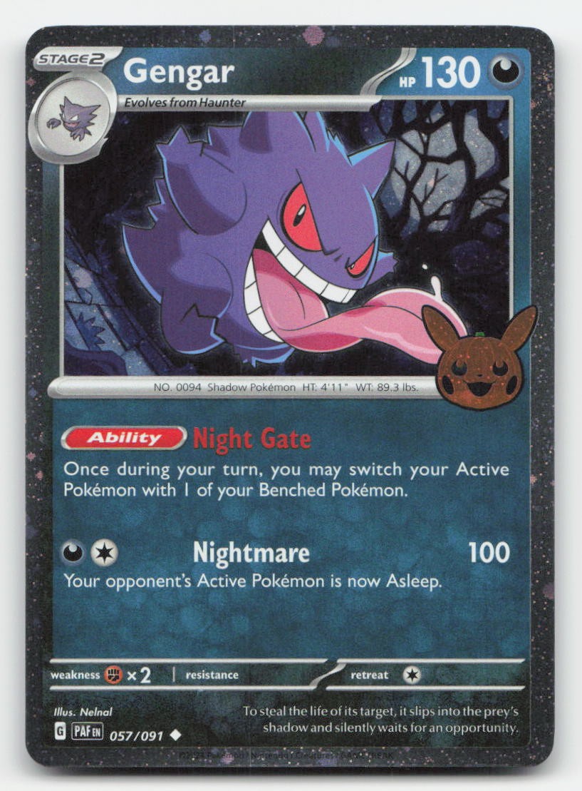 Gengar (Cosmos Holo) Holo Trick or Trade BOOster 2024 057/091 Pokemon LP