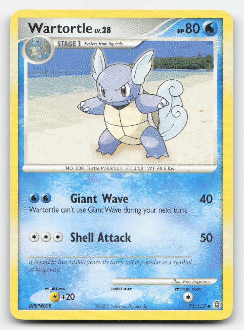 Wartortle Secret Wonders 75/132 UC Pokemon MP