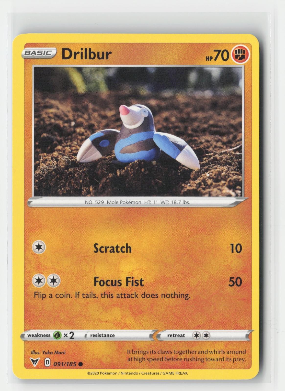 Drilbur Vivid Voltage 091/185 C Pokemon NM