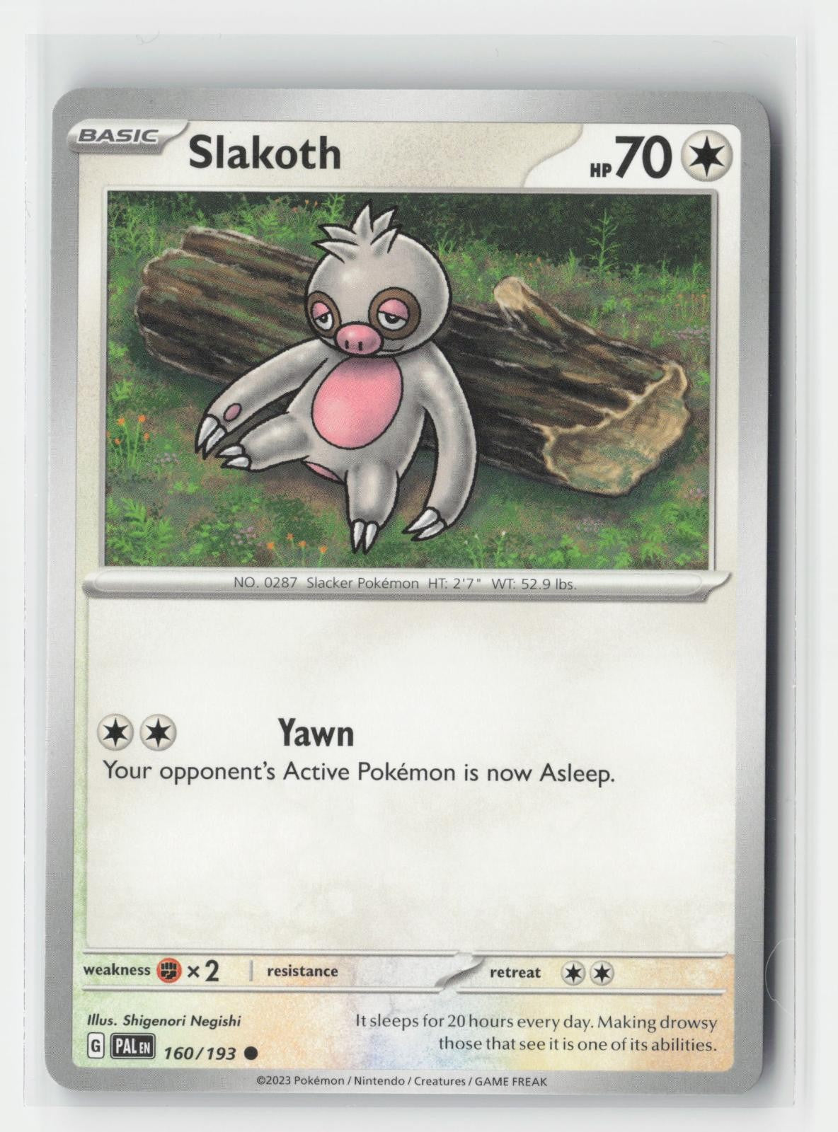 Slakoth Paldea Evolved 160/193 C Pokemon LP