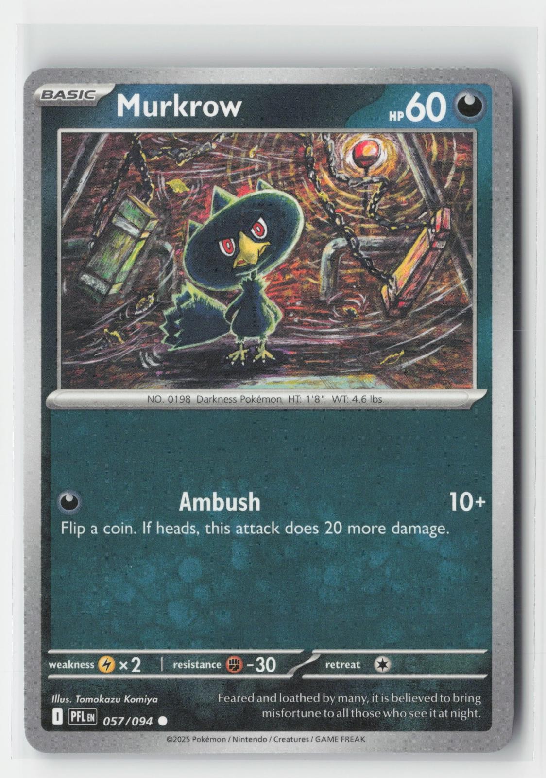 Murkrow Phantasmal Flames 057/094 C Pokemon NM