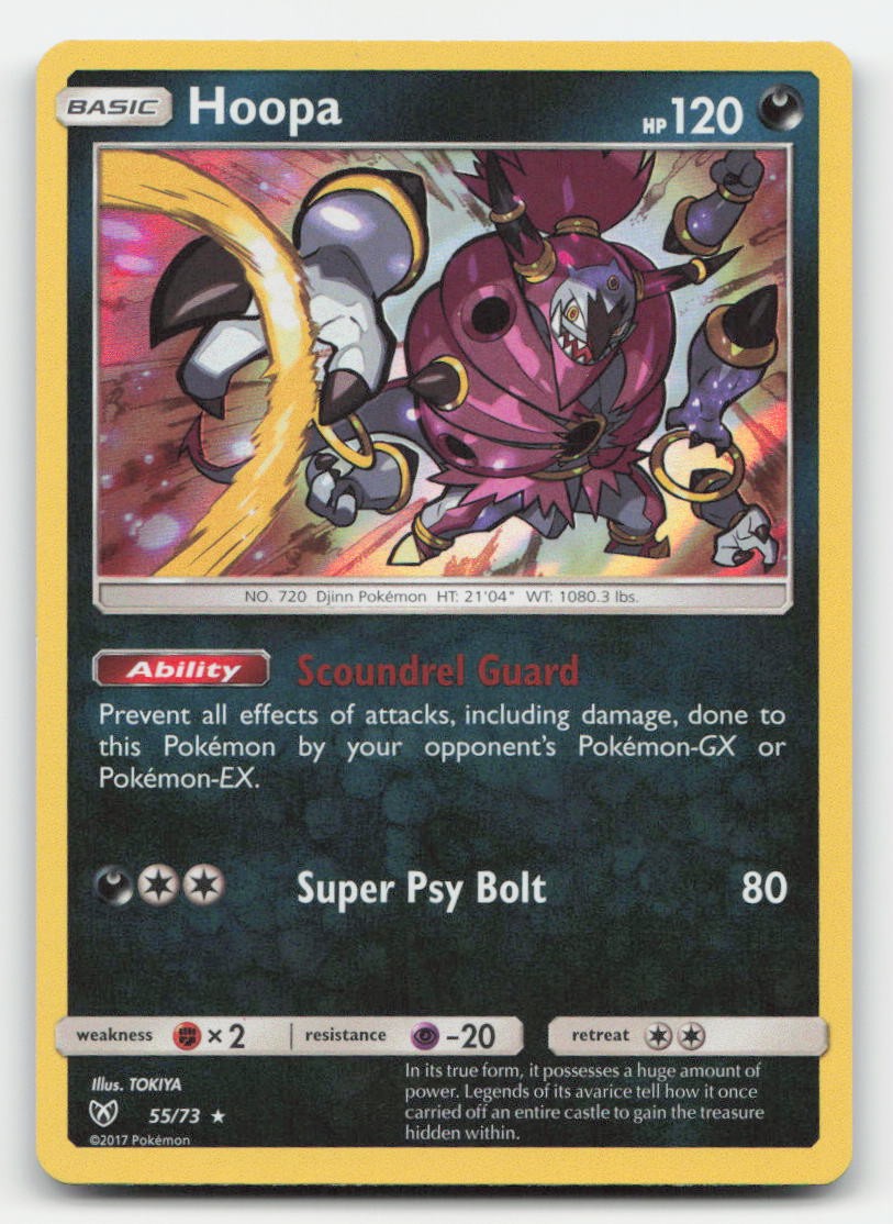 Hoopa Holo Shining Legends 55/73 R Pokemon LP