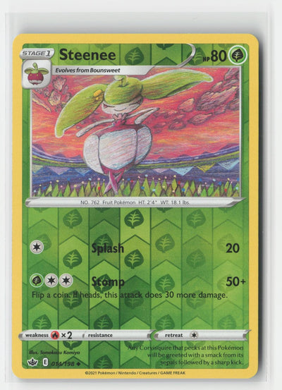 Steenee Reverse Holo Chilling Reign 014/198 UC Pokemon NM