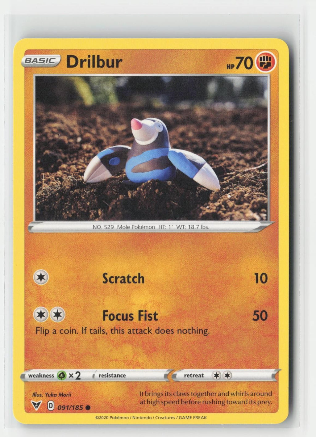 Drilbur Vivid Voltage 091/185 C Pokemon NM