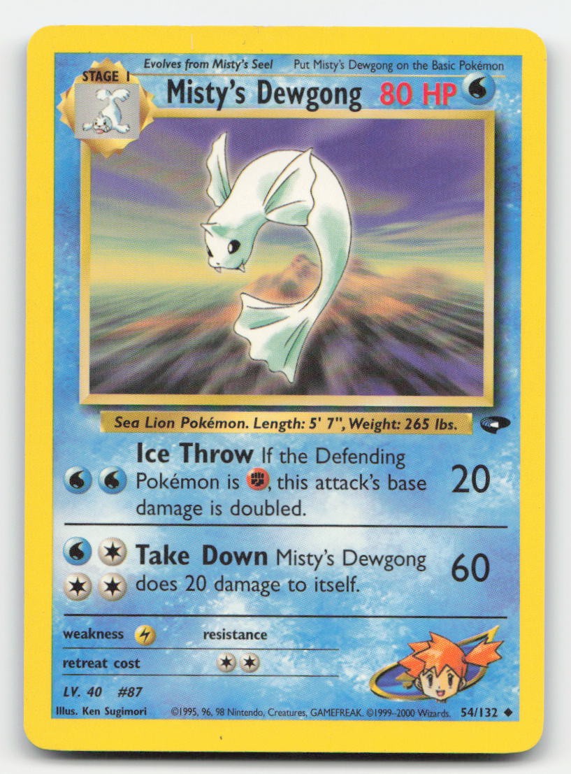 Misty's Dewgong Unlimited Gym Challenge 54/132 UC Pokemon LP
