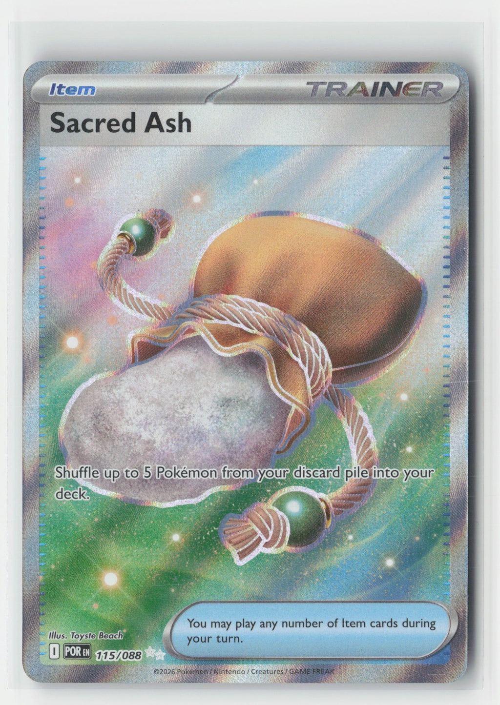 Sacred Ash Holo ME03: Perfect Order POR 115/088 Pokemon TCG