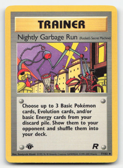 Nightly Garbage Run 1st Edition Team Rocket 77/82 UC Pokemon LP