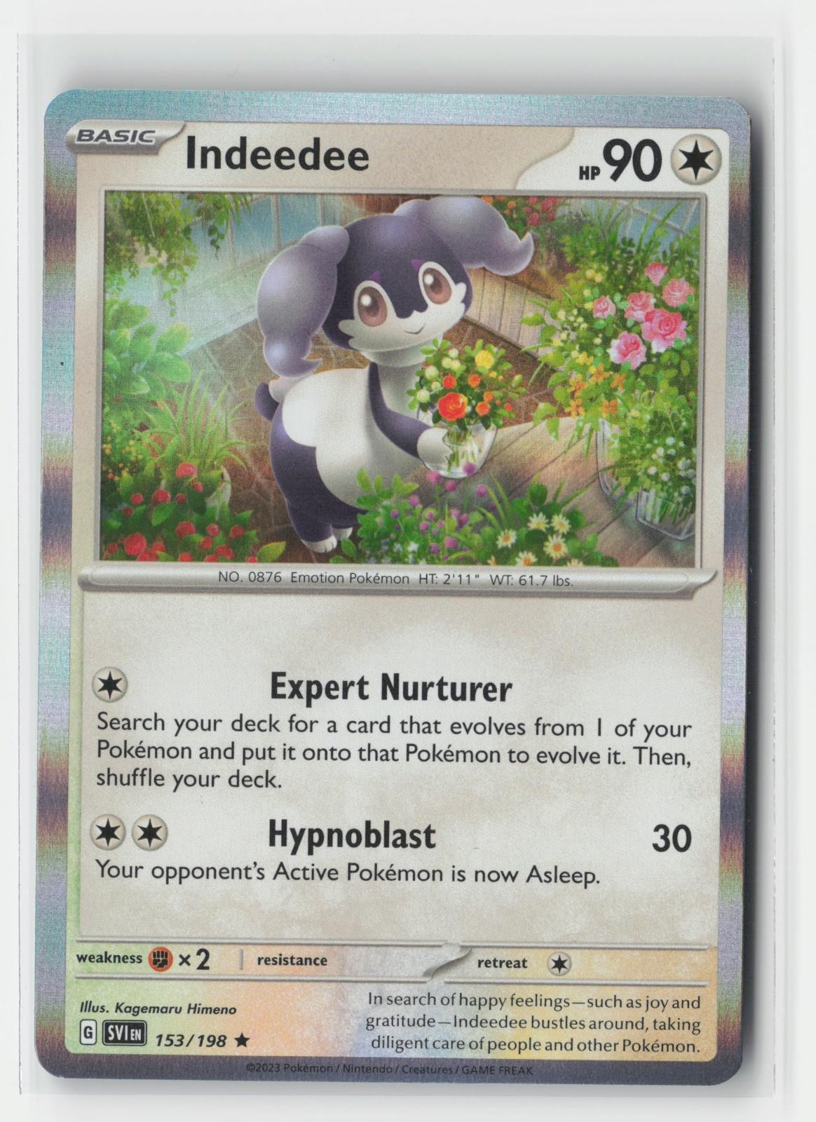 Indeedee Holo Scarlet & Violet 153/198 R Pokemon NM