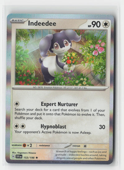 Indeedee Holo Scarlet & Violet 153/198 R Pokemon NM