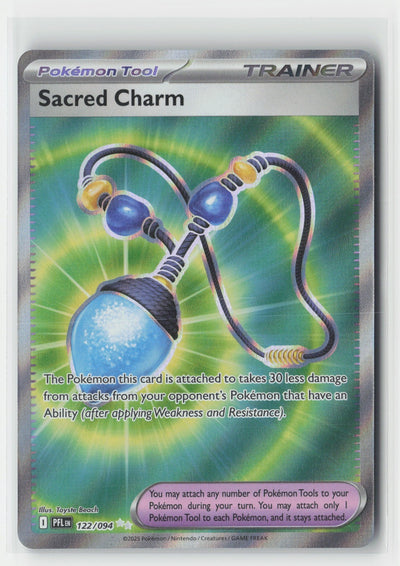 Sacred Charm Holo ME02: Phantasmal Flames PFL 122/094 Pokemon TCG