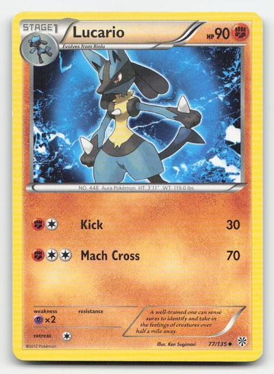 Lucario Plasma Storm 77/135 UC Pokemon MP