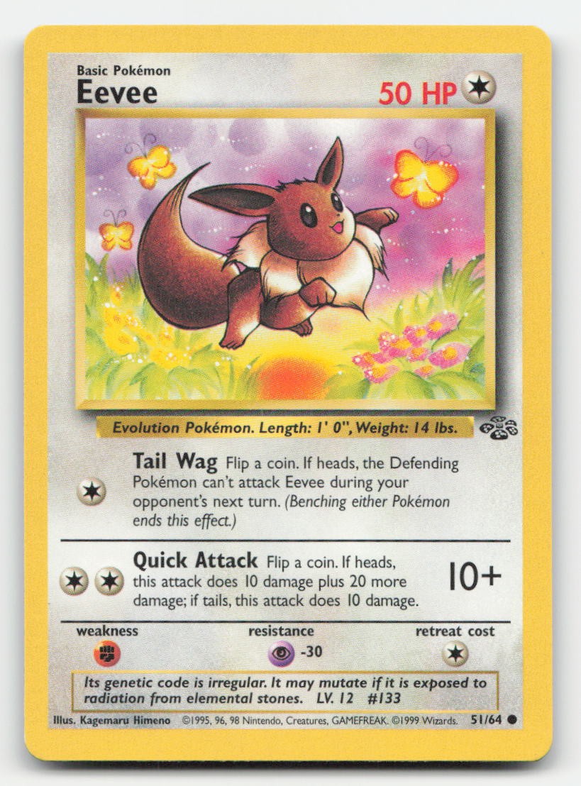 Eevee Unlimited Jungle 51/64 C Pokemon LP