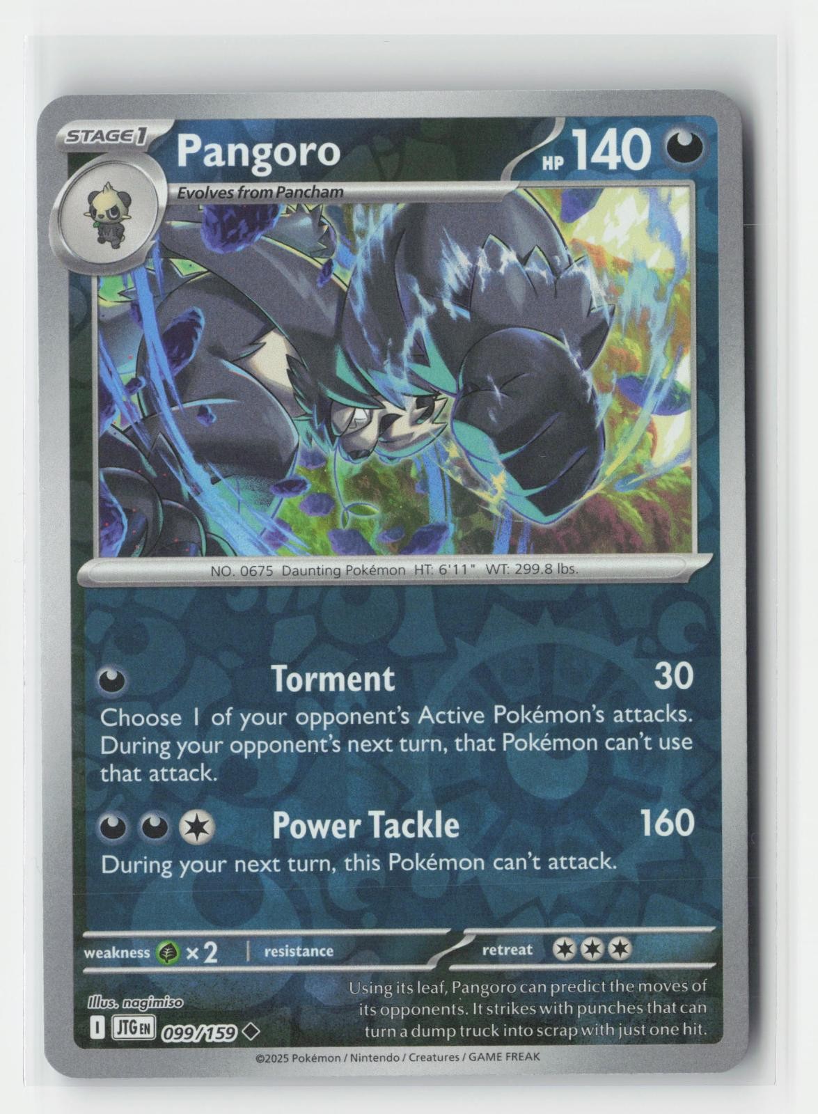 Pangoro Reverse Holo Journey Together 099/159 UC Pokemon NM